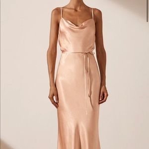 Shona Joy La Lune Bias Cowl Midi Dress